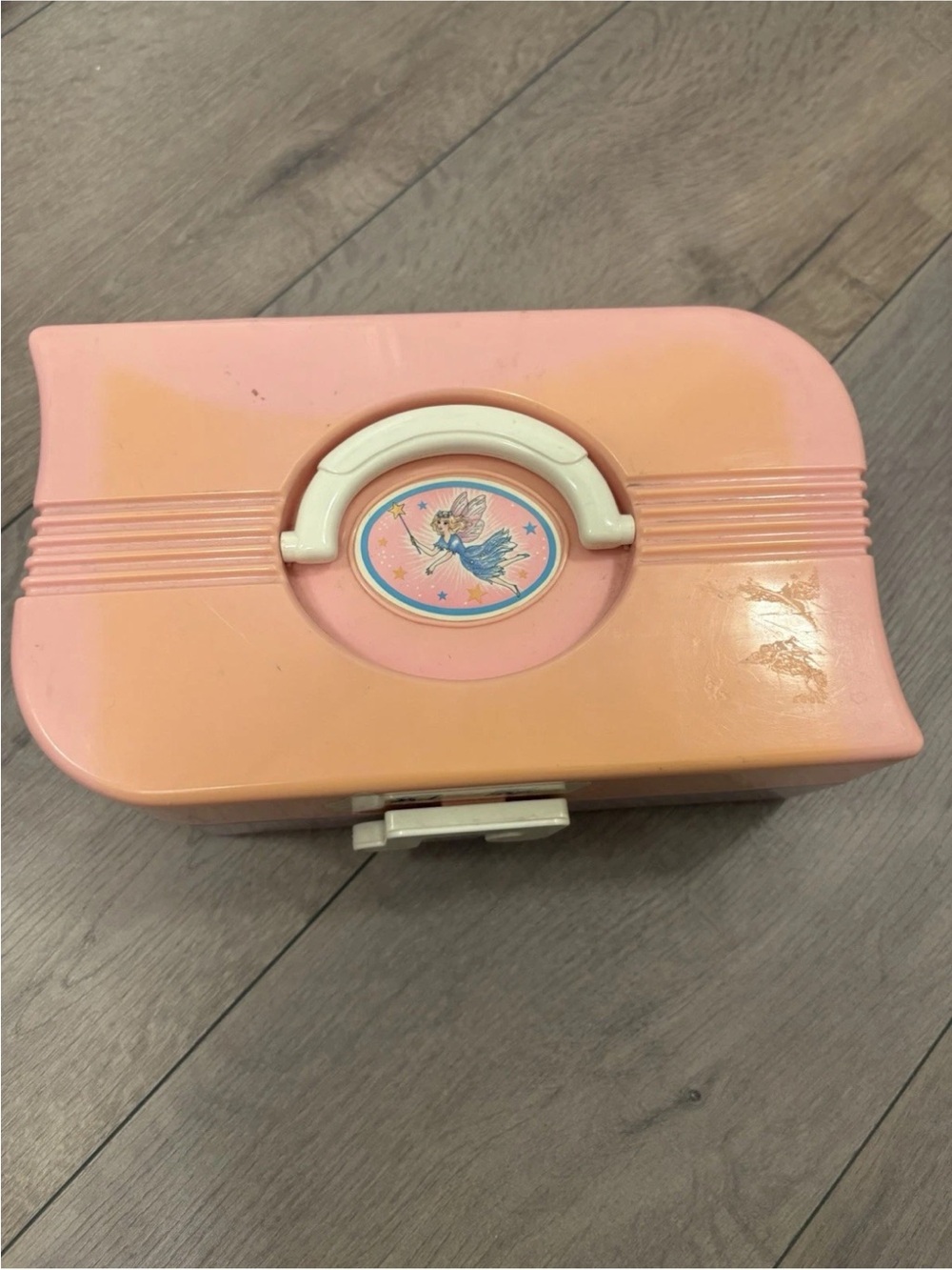1992 Vintage Redbox Tinkerbell Musical Jewelry Box With Accessories- Pink/Purple
